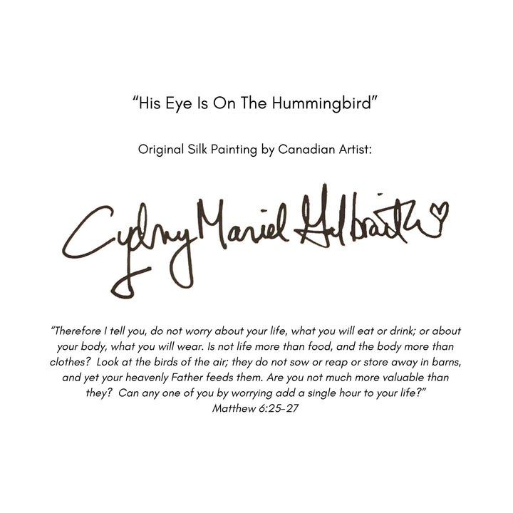 D-112AAP LOVE'S EYE IS ON THE HUMMINGBIRD Matte Finish Original Art Print
