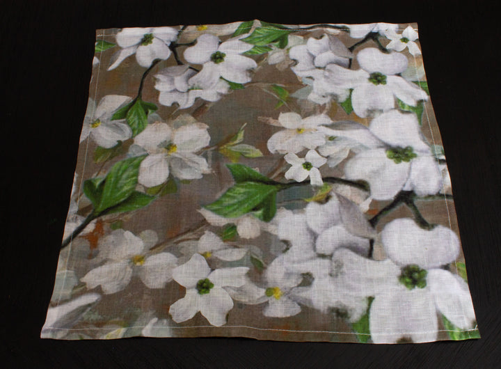 D-560 THE SHELTER OF LOVE - Organic Linen Napkin 16" x 16"