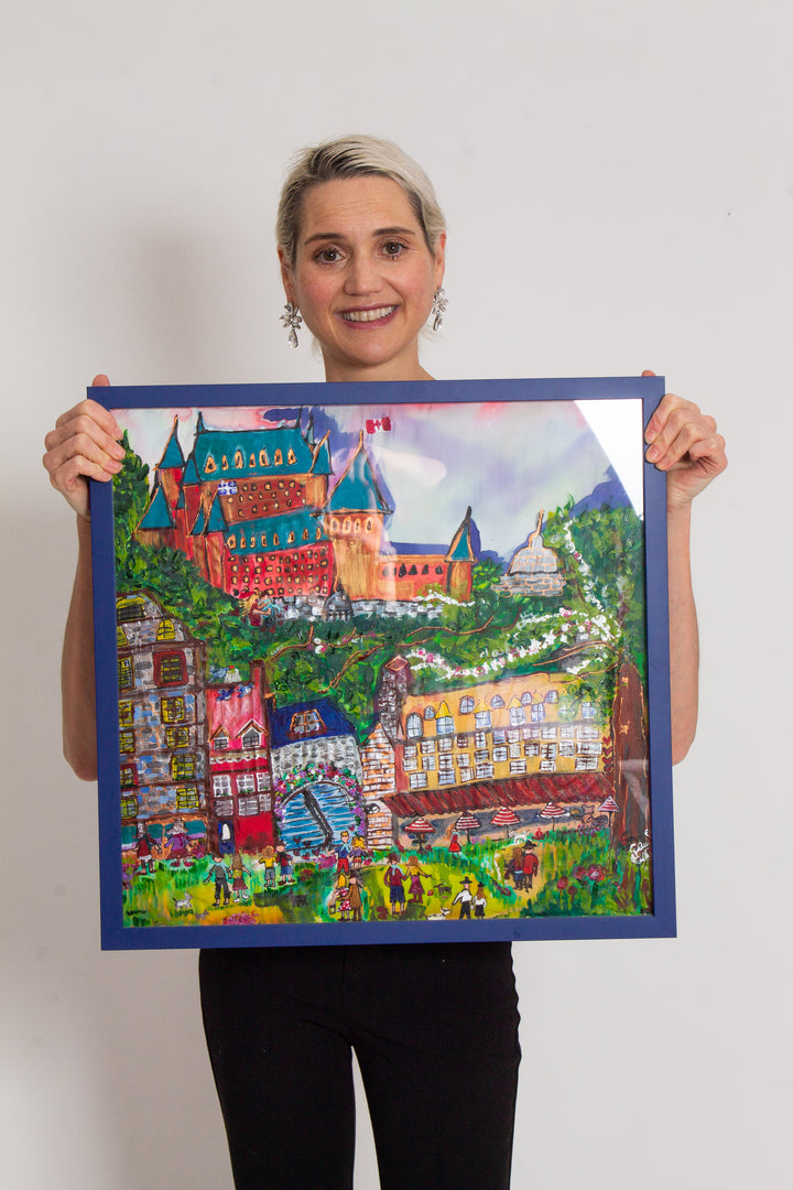ENTER THE GATES OF LOVE - QUEBEC CITY - ORIGINAL SILK PAINTING