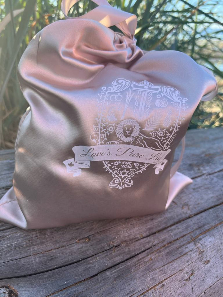 ROSE GOLD SILK POUCH
