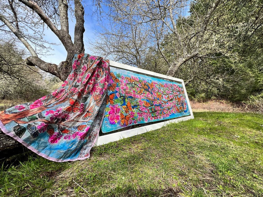 EMERGE BUTTERFLY ARMY ORIGINAL SILK PAINTING