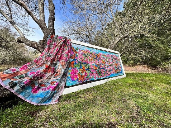 EMERGE BUTTERFLY ARMY ORIGINAL SILK PAINTING