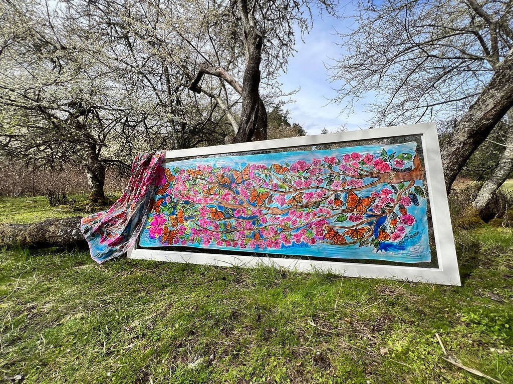EMERGE BUTTERFLY ARMY ORIGINAL SILK PAINTING