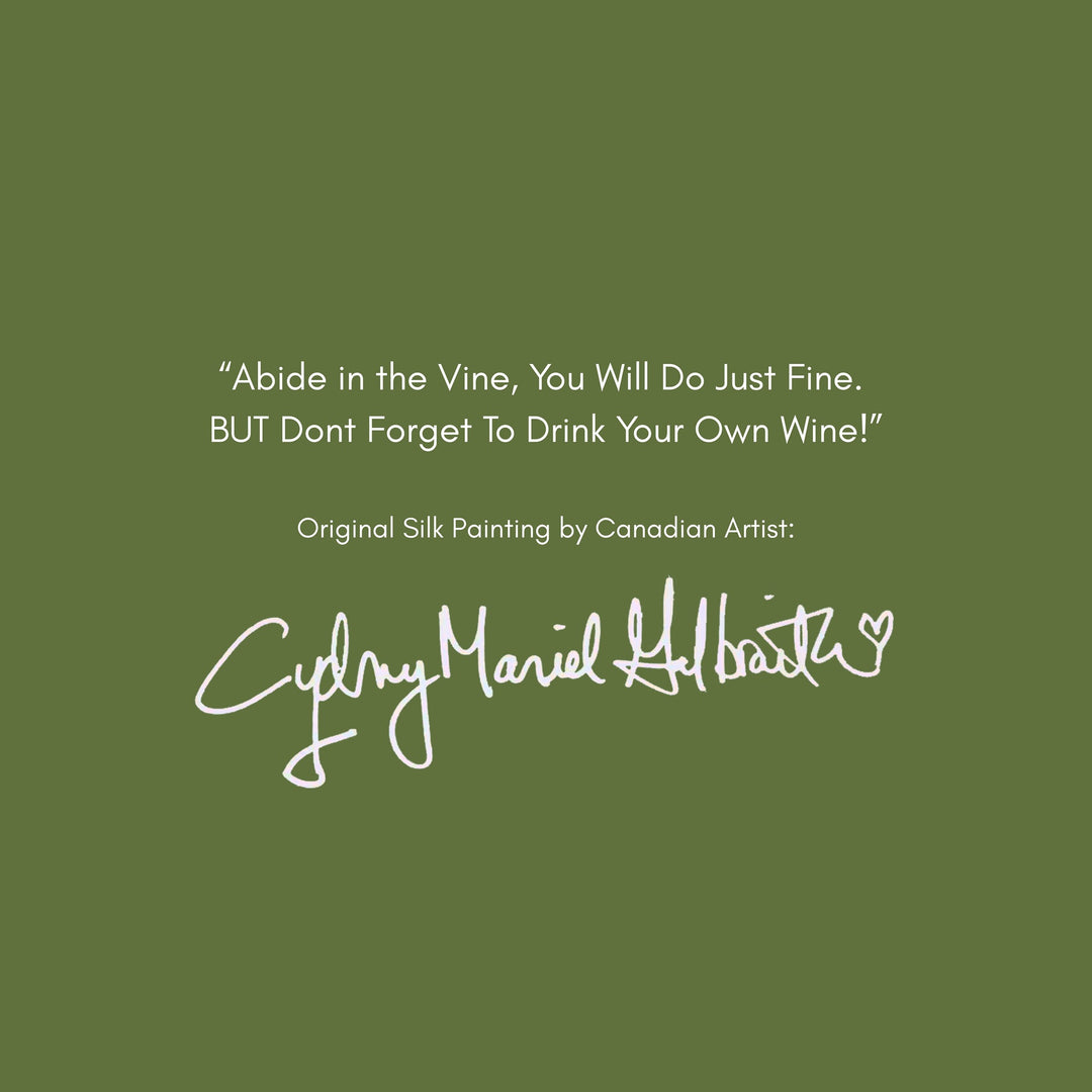 D-133AAP DANCING BEAVER IN THE VINEYARD ABIDE IN THE VINE YOU WILL DO JUST FINE Matte Finish Original Art Print