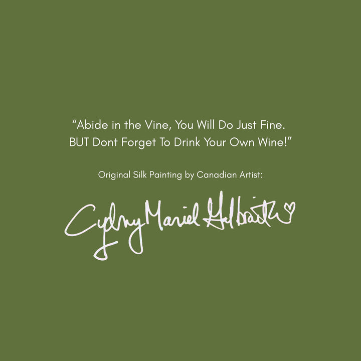 D-133AAP DANCING BEAVER IN THE VINEYARD ABIDE IN THE VINE YOU WILL DO JUST FINE Matte Finish Original Art Print