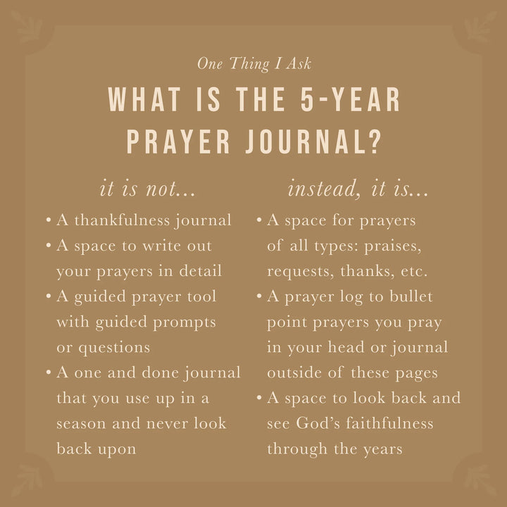 ONE THING I ASK 5-YEAR PRAYER JOURNAL: EDINBURGH THEME