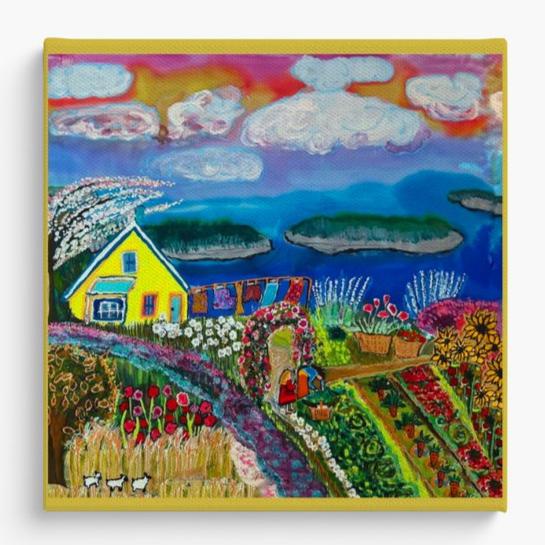 Living on the Overflow 12" X 12" Canvas Print