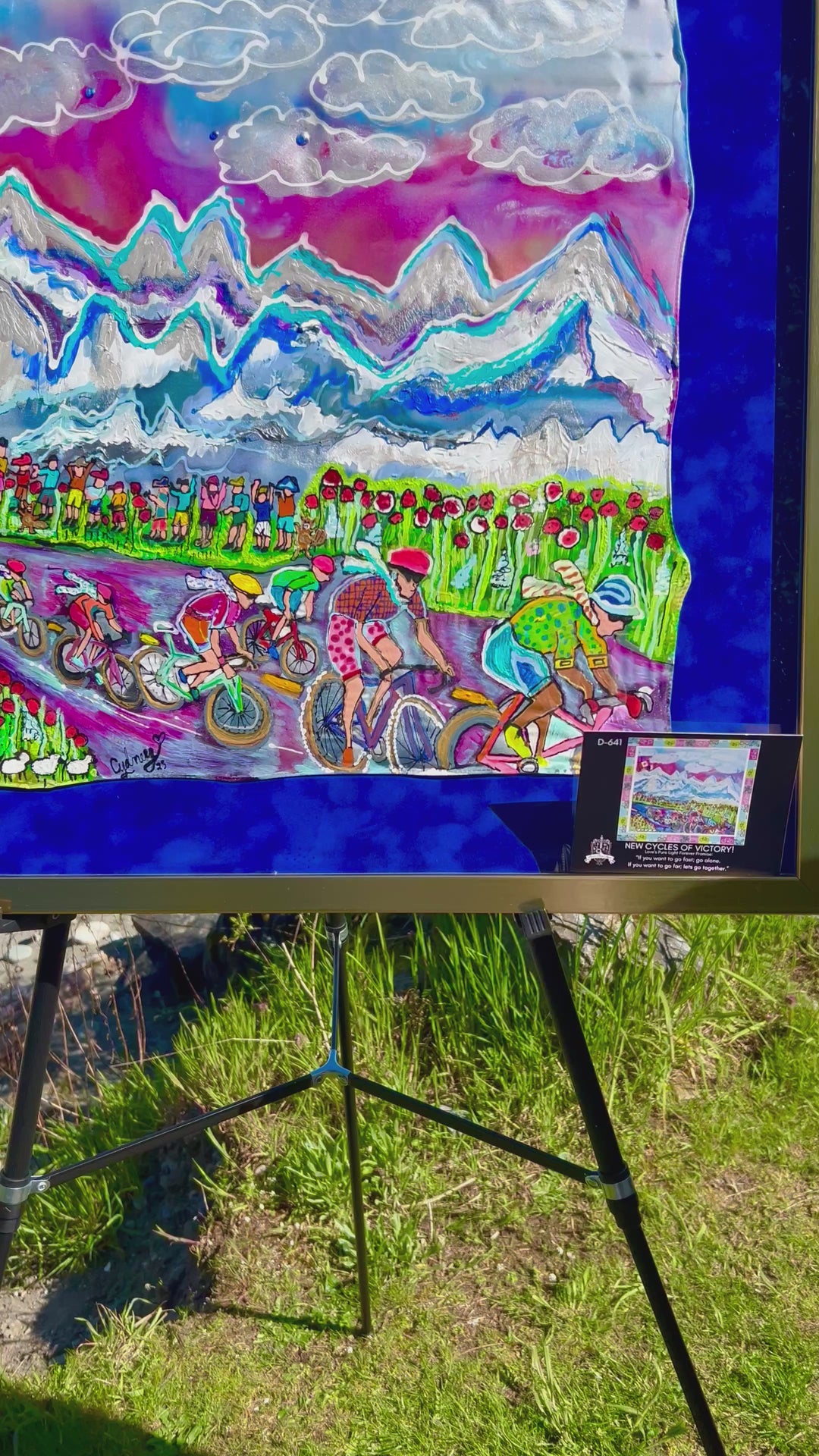 ORIGINAL SILK PAINTING NEW CYCLES OF VICTORY