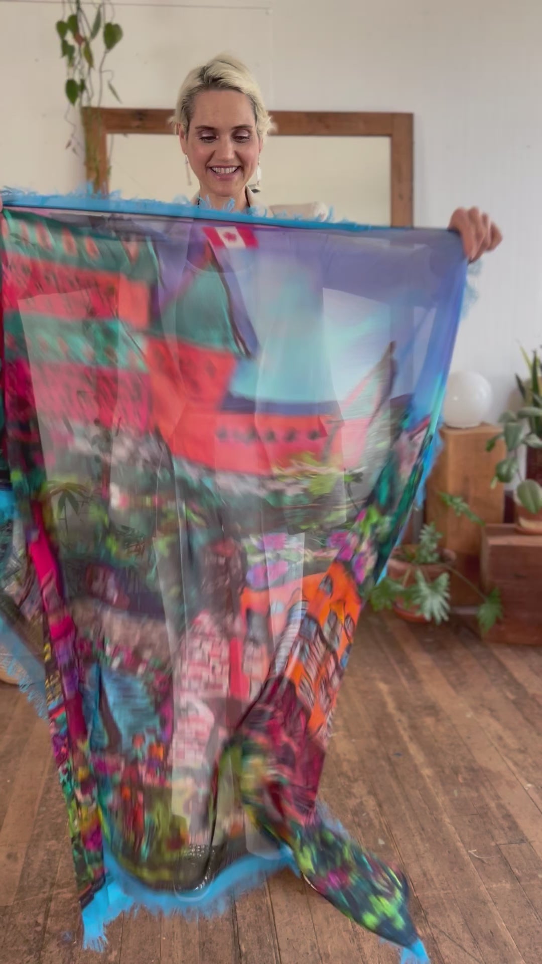 D-169A A SCARF FOR QUEBEC CITY : ENTER THE GATES OF LOVE BLUE