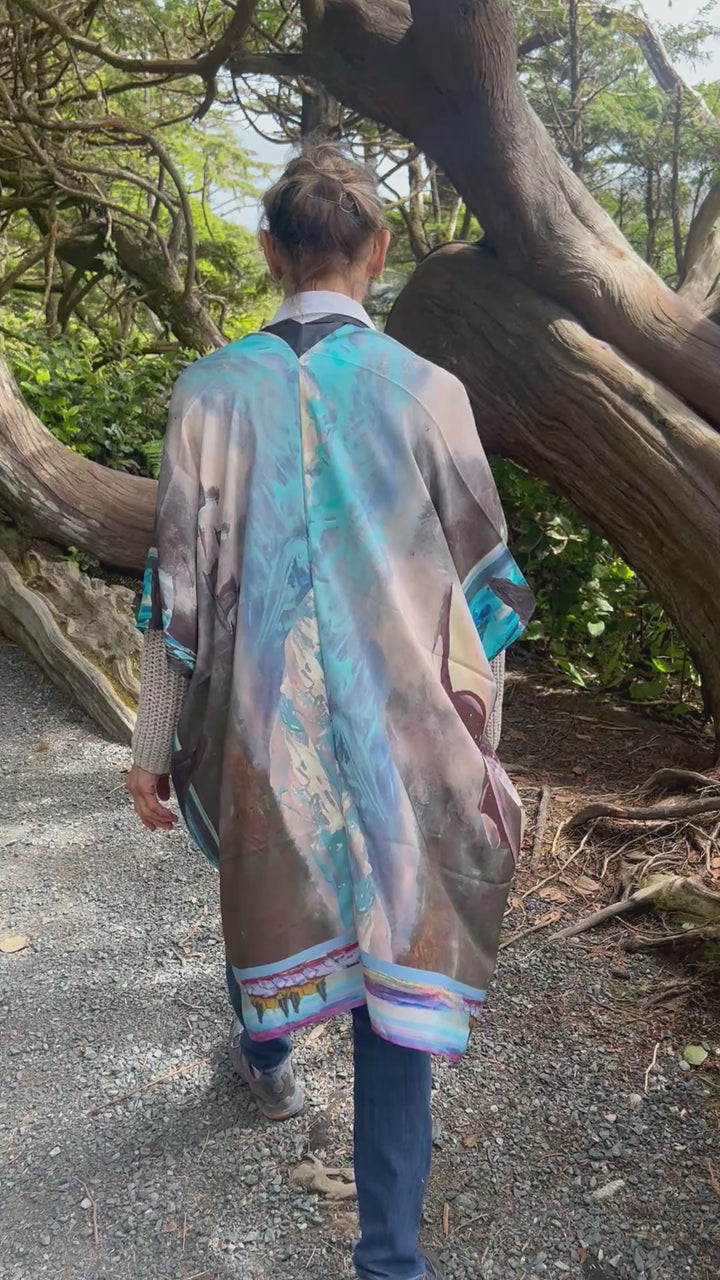 D-618 WHALES COCOON KIMONO EXPECT THE UNEXPECTED