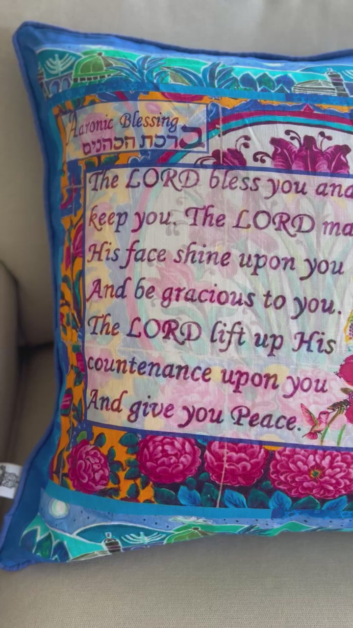 D-622 The Priestly Blessing Large Luxury Organic Linen Sham 22" x 22"