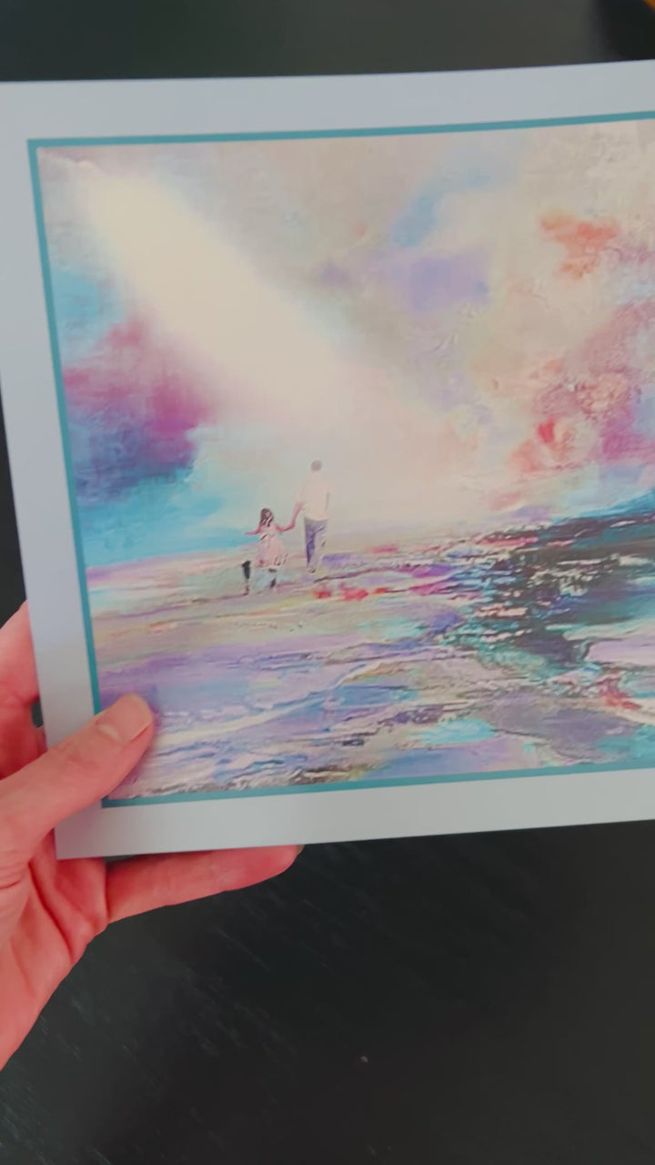 D-643AP WALK IN THE LIGHT BLUE Matte Finish Original Art Print