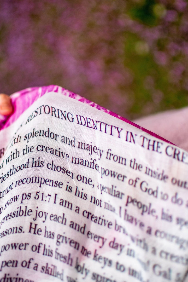 D-92 1000 PROMISES: POWER IN WORDS. RESTORED IDENTITY DECLARATION PRAYER SHAWL
