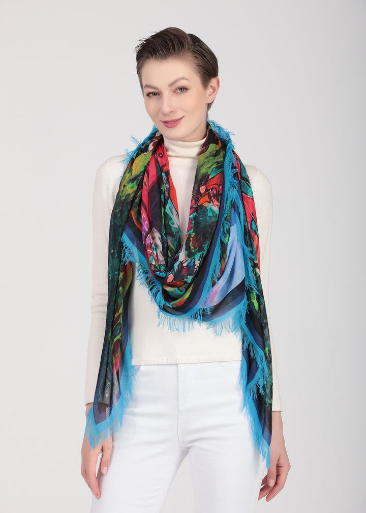 D-169A A SCARF FOR QUEBEC CITY : ENTER THE GATES OF LOVE BLUE