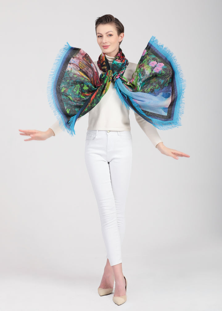 D-169A A SCARF FOR QUEBEC CITY : ENTER THE GATES OF LOVE BLUE