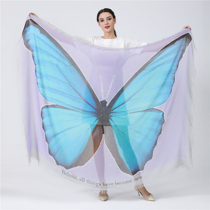 D-77A BEHOLD ALL THINGS NEW BLUE BUTTERFLY