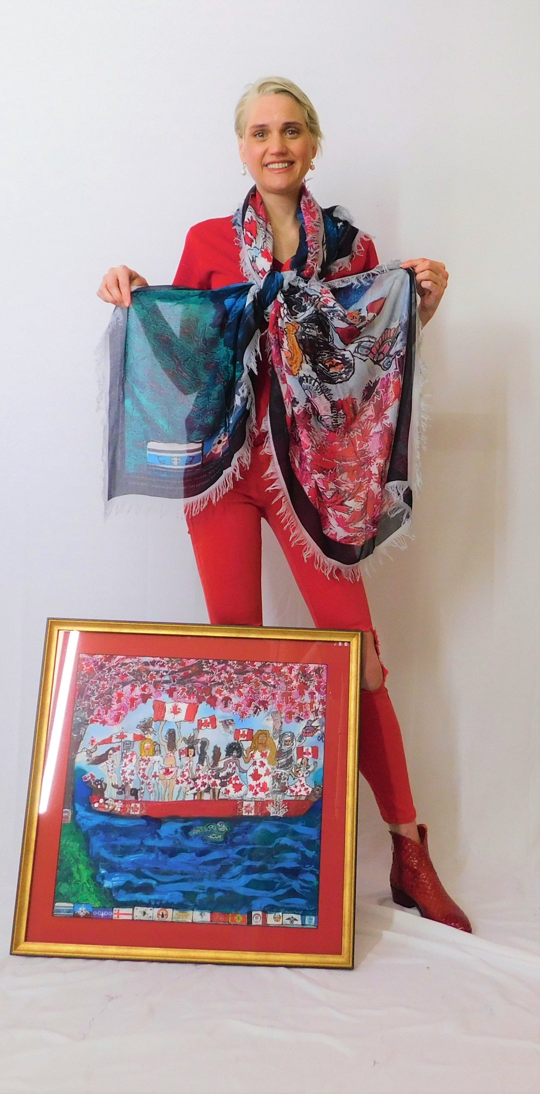 THE LEAVES OF LOVE ORIGINAL SILK PAINTING
