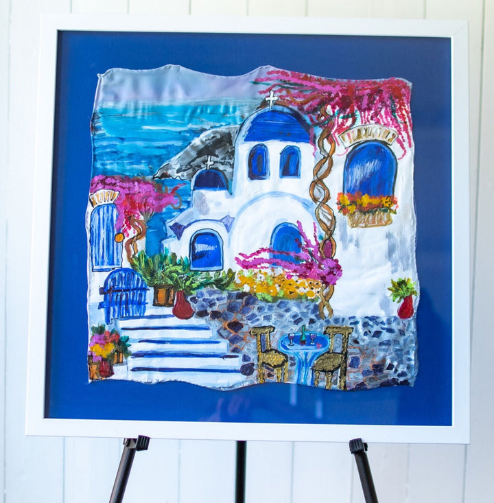D-350  AN ORIGINAL SILK PAINTING by CYDNEY - WINDOWS , DOORS , AND GATEWAYS