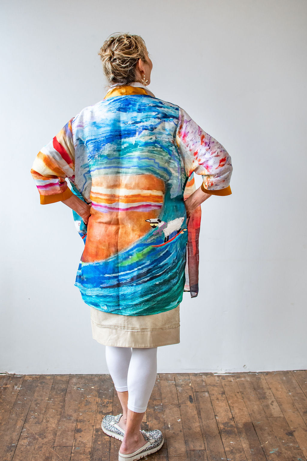 D-426K SILK LINEN KIMONO - THE BIG ONE. TSUNAMI SHEEP 2023