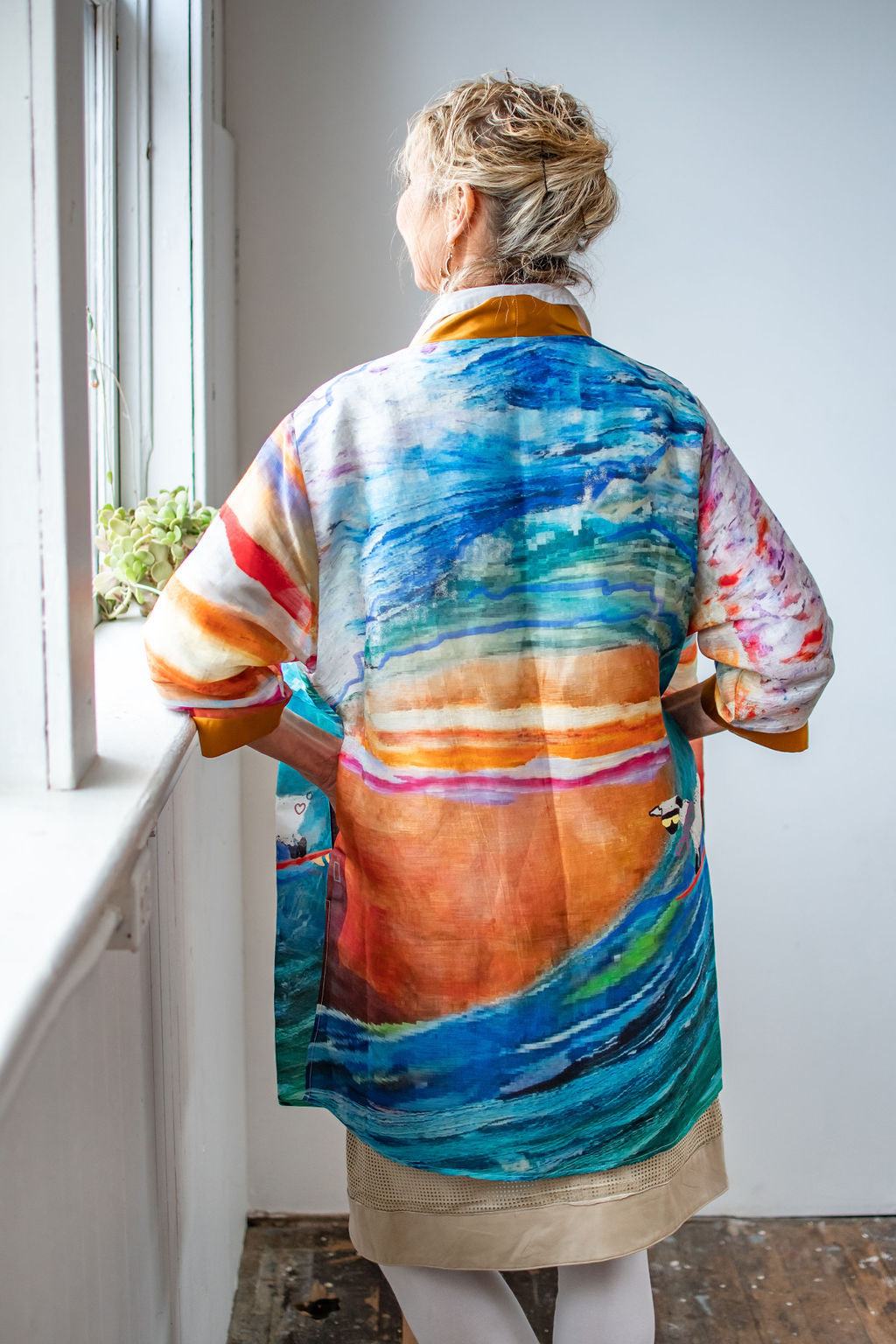 D-426K SILK LINEN KIMONO - THE BIG ONE. TSUNAMI SHEEP 2023