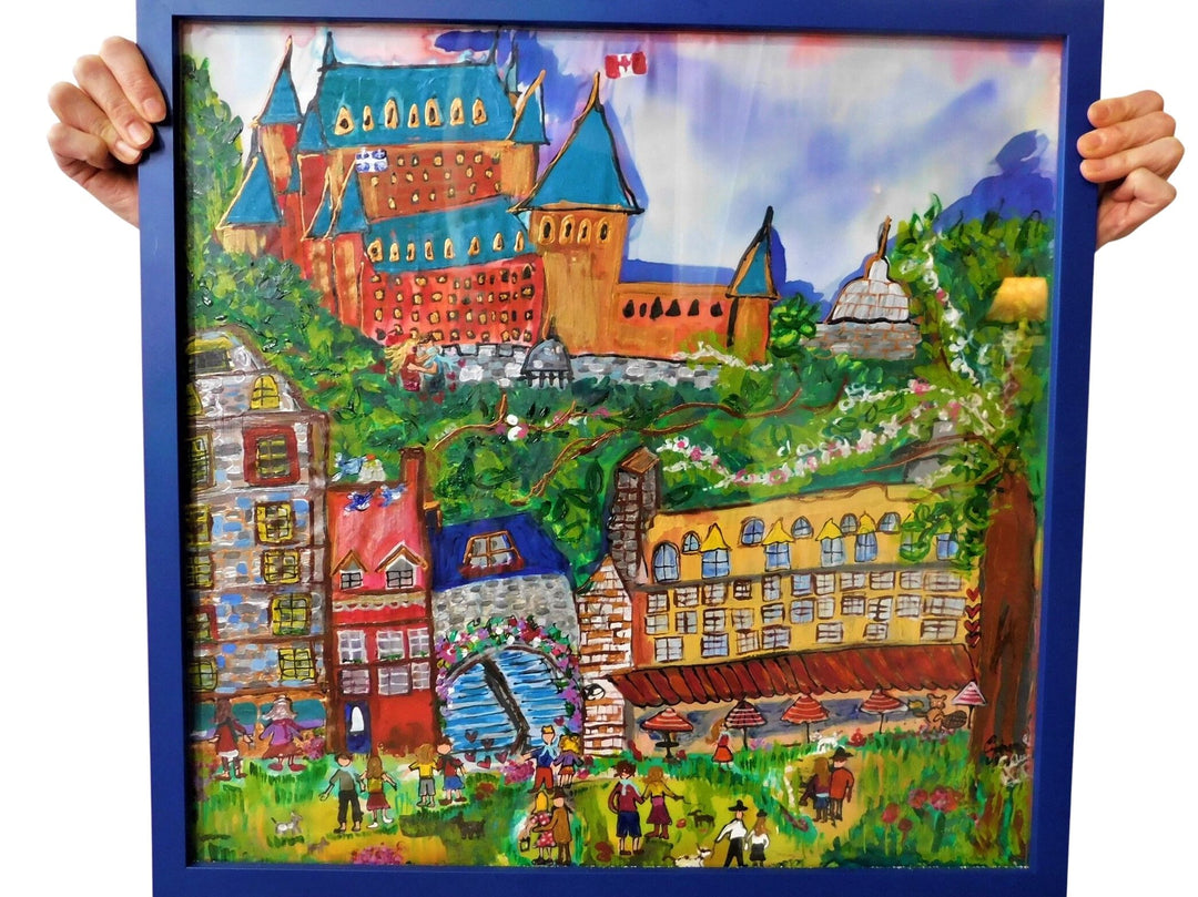 ENTER THE GATES OF LOVE - QUEBEC CITY - ORIGINAL SILK PAINTING