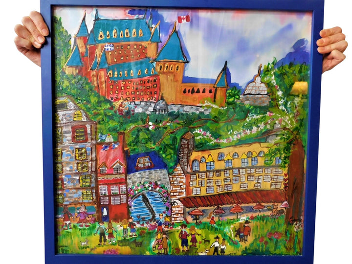 ENTER THE GATES OF LOVE - QUEBEC CITY - ORIGINAL SILK PAINTING