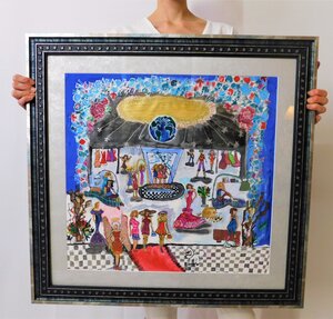 LIVING IN THE FASHION WORLD - ORIGINAL SILK PAINTING